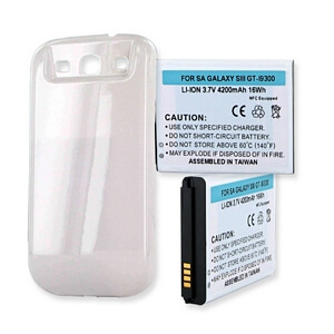 SAMSUNG GALAXY S3 4200mAh EXTENDED BATTERY WITH NFC AND COVER