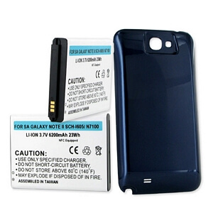 SAMSUNG GALAXY NOTE II 6.2Ah LI-ION EXTENDED BATTERY / NFC COVER