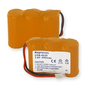 3X2/3AA NCAD 400mAh/D CONNECTOR #CPB-403D for sale