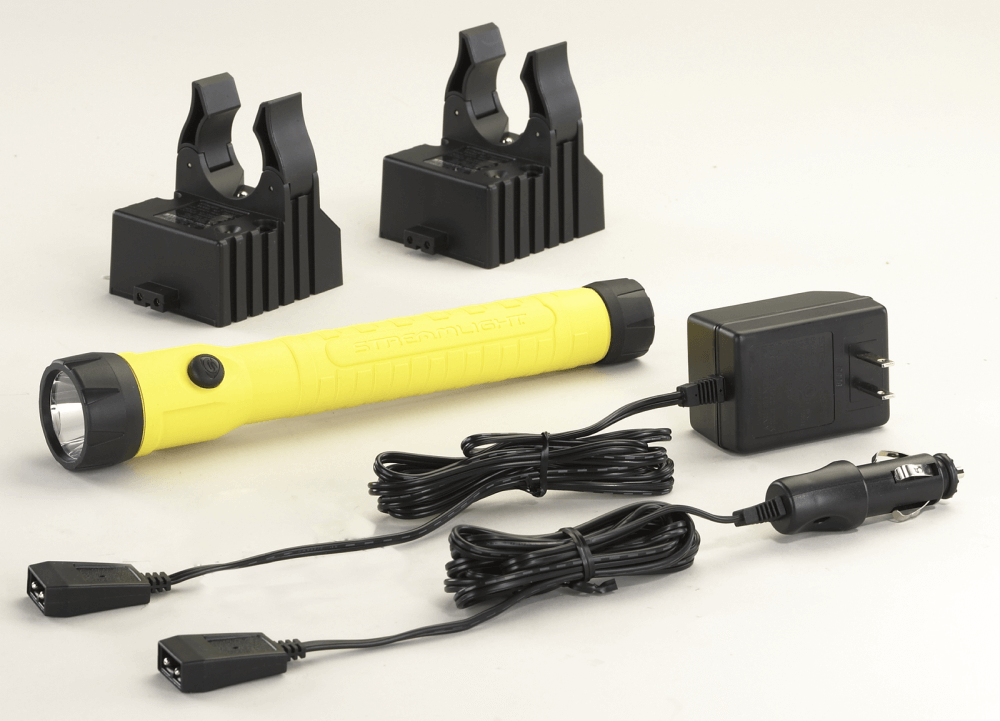 Streamlight PolyStinger LED with 120V Fast Charge - 2 Holders - Yellow 76185 -Discontinued #080926-76185-8 for sale