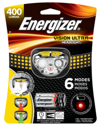 balkon Th meel Energizer HDE32E Vision Ultra 400 Lumen Headlamp | Battery Products